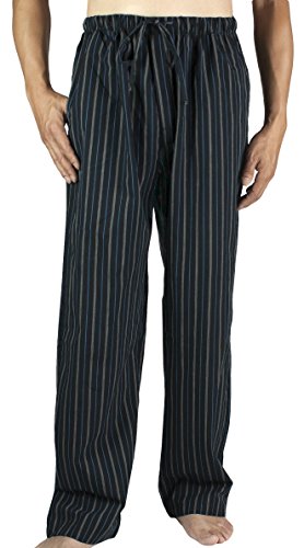 Leisureland Men's Cotton Poplin Pajama Lounge Sleep Pants