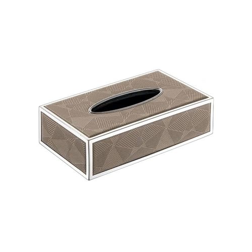 Lijiaxiuyc-101 Caja pañuelos Caja de pañuelos de Cuero de Acero Inoxidable de Alto Color Adornos for Mesa de Centro de Sala de Estar Mesa de Comedor Cajón de Lujo almacenaje Papel higienico(Medio)