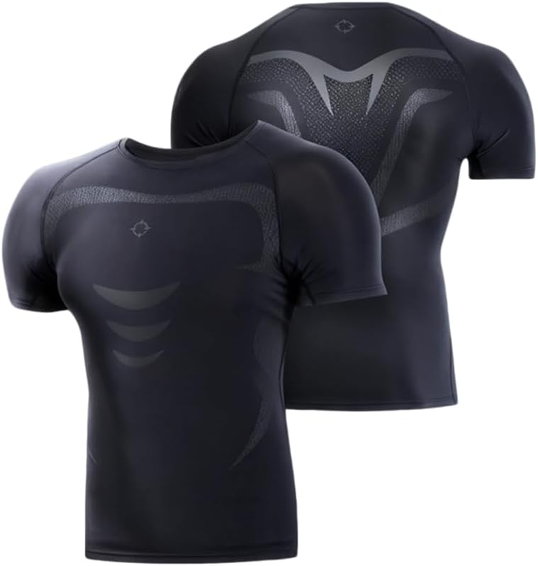 RIGORER Men's Compression Shirt Short Sleeve Austin Reaves Basketball Baselayer Quick Dry Workout Running Shirt Gear