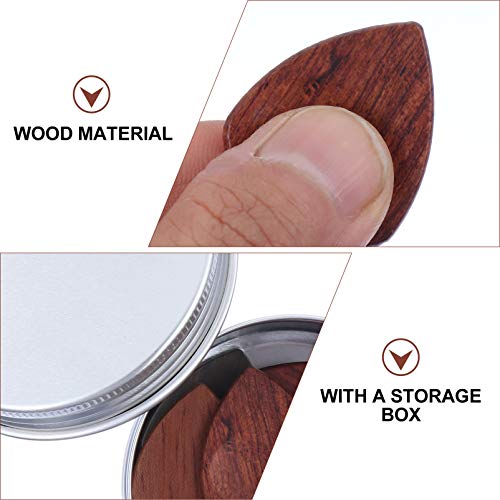 EXCEART 10Pcs Picaretas Da Guitarra Plectrums Com Caixa De Armazenamento de Madeira Coletor para Acú