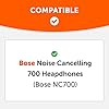 WC Coussinets améliorés pour Casque Bose Noise Cancelling 700 (NC700) par Wicked Cushions – Cuir Souple, Mousse à mémoire de Forme de Luxe, épaisseur Accrue, Extra Durable | Noir