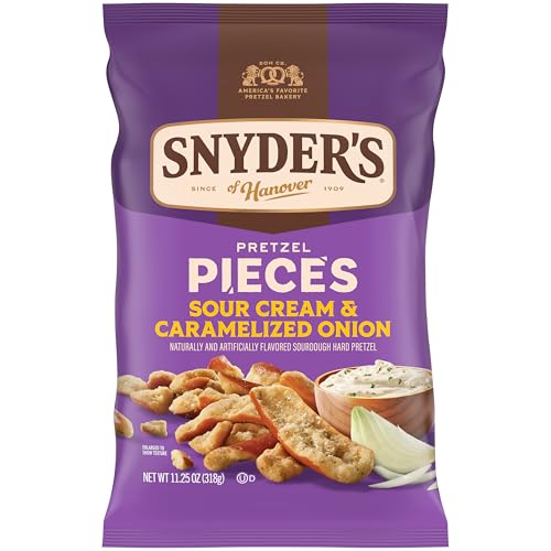 Image of Snyder's of Hanover Sour Cream & Caramelized Onion Pretzels, 11.25 Oz Bag