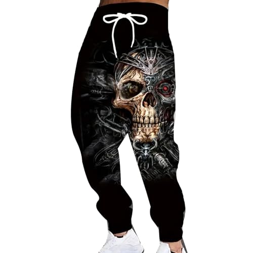 Pantalon de jogging motif crâne gothique homme : fini les ceintures trop serrées