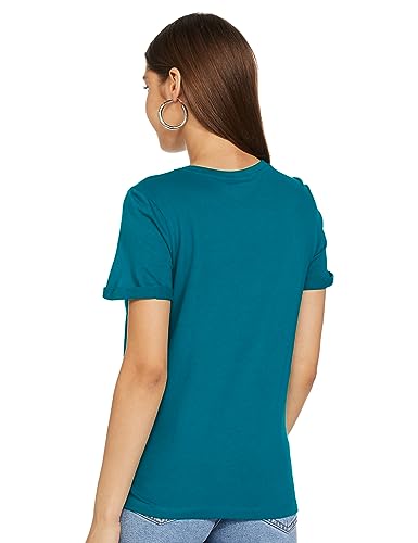 Image of Max Women Cotton Slogan Printed Regular Fit T-Shirt