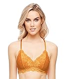 Picture of Katie Triangle Bralette for Women, Unpadded and Unlined Wireless Bra, Perfect Adjustable Everyday Lace Lingerie (Large, Sunset Gold)