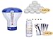 Produktbild Nobrand 50 Chlortabletten für Whirlpools + schwimmender Spender mit Thermometer Lazy Spa Filter + 50 Stück 6-in-1 pH-Streifen Teststreifen für Schwimmbäder Spa Whirlpool Planschbecken ...