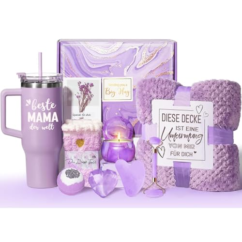 MKUOOY Muttertagsgeschenke für Mama, Beste Mama Geschenk zum Muttertag Geburtstag Weihnachten, Entspannende Spa Geschenk Korb Care Paket, Geburtstagsgeschenk Muttertagsgeschenk für Mutter