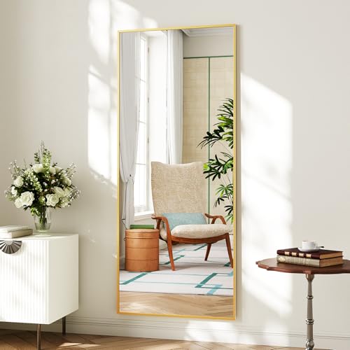 Image of Koonmi 71 inchx28 inch Floor Mirror Full Length, Large Gold Mirror