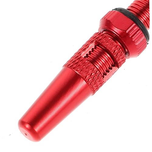 SUPVOX Set de 2 Válvulas de Vacío Francesas de Aleación de Aluminio Rojas para Neumáticos Sin Cámara, Válvulas Laterales Ligeras para Bicicleta miniatura 3