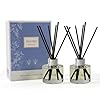 Reed Diffuser Set,2x100ml Bamboo Scented Oil Diffuser with 12 Reed Sticks,Long-Lasting Home & Office Fragrance for Living Room,Bedroom