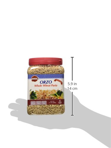 Baron’s Whole Wheat Orzo Pasta | 100% Natural Israeli Rice-Shaped Orzo For Soups, Casseroles & Salads | Cooks In 10 Minutes! | Kosher | 2 Pack 21.16Oz Jars #TOP6