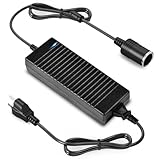 Aletbo AC to DC 110V to 12V Converter, 15A 180W Adapter, 12 Volt Cigarette Lighter Socket to Wall Plug for Car Refrigerator, Tire Inflator, Vacuum Cleaner, Iceless Cooler
