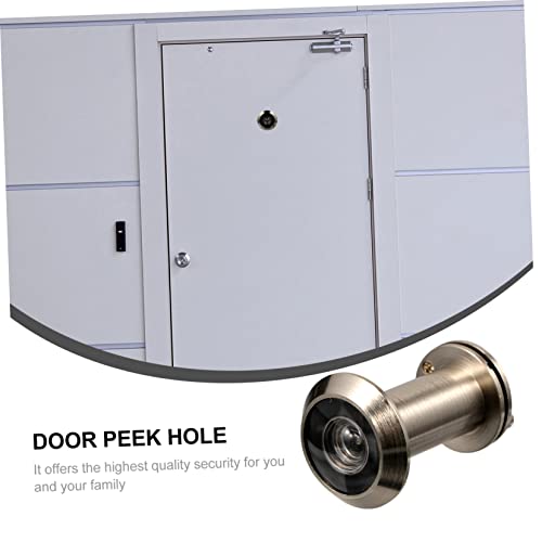 Mirilla de puerta antirrobo de cobre con cubierta, gran ángulo de visión para seguridad en hogar, oficina y hotel miniatura 7