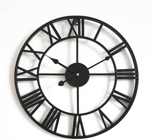 Horloge Murale Art Silencieux grand cadran moderne pendule murale géométrique noire