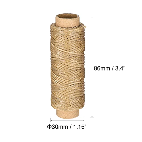 Set de hilo encerado para coser cuero 55 yardas 1mm poliéster miniatura 2