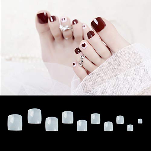Noverlife 1000PCS Gefälschte Toenail Tipps Set Full Cover Falsche Zehennagel-Spitzen für DIY Nagel-Kunst-Design… – Bild 4