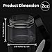 Patelai 4 Pieces Round Wide-mouth Leak Proof Plastic Container Jars with Lids for Travel Storage Makeup Beauty Products Face Creams Oils Salves Ointments DIY Making(2 Ounce,Black)