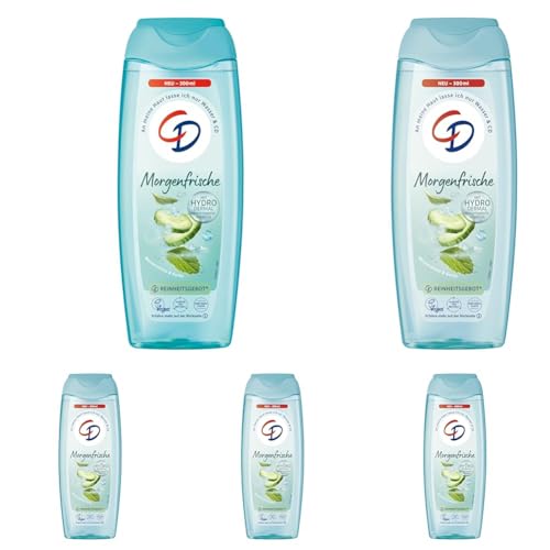 CD Dusche 'Morgenfrische' | Duschgel mit Pflanzenextrakt | Pflegeprodukt mit belebendem Duft | Mit Hydro-Dermal-Komplex | Für empfindliche Haut geeignet | ohne Mikroplastik & vegan | 300ml