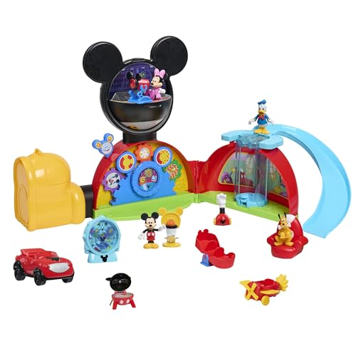Image of Disney Jr. Mickey Mouse Clubhouse Deluxe 28-inch Playset with Lights and Sounds, 16-Pieces, 3-inch Articulated Figurines, Toy for Fans, Boys, Kids, Ages 3 and Up by Just Play