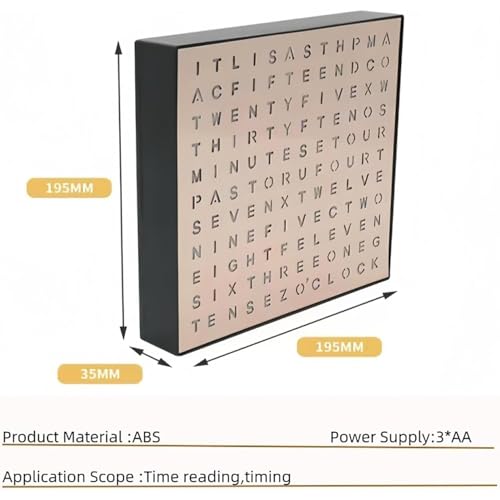 Horloge de mots LED murale ou de table réglage multimode - 7