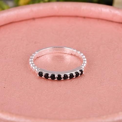 Pure 925 Sterling Silver Rings, Pave Set French Band Engagement Ring for Women Eternity Bands | Gold Wedding Ring Band for Women | Promise Ring for Couples3