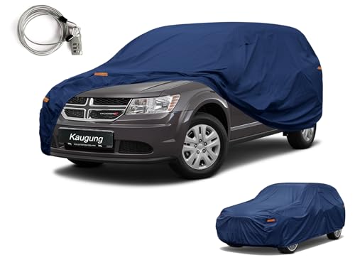 Image of Kaugung Custom Fit SUV Car Cover for Dodge Journey (2008-2020), Heavy Duty Waterproof All Weather Outdoor Protection, Breathable Full Exterior Cover with Vent, Rain Sun Snow UV Proof