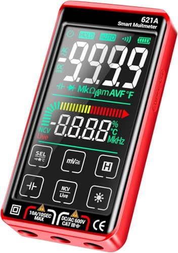 ANENG 621A multimètre numérique intelligent avec écran tactile, 9999 comptes, gamme automatique, rechargeable, portable, NCV, compteur universel, voltmètre, ampèremètre