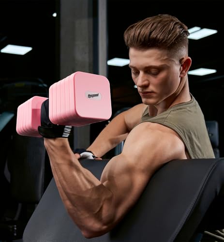 Image of 15LB 20LB 30LB 40LB 50LB Adjustable Dumbbell Set Free Weights Dumbbells Set for Women Men Hand Weights Sets Adjust Dumbbell Weight Sets for Home Gym Exercise Workout Strength Training Equipments
