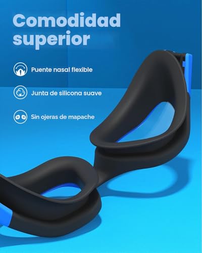 Miniatura 4 de ZIONOR G1 - Gafas de natación polarizadas para unisex y adulto y mujer, anti niebla, 100% anti UV gafas de buceo
