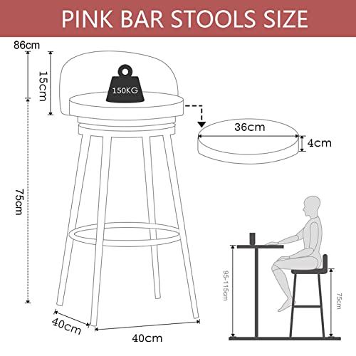 Tabouret de bar lot de 2 idéal autour d'un îlot de cuisine - 3