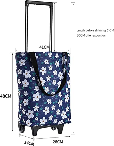 Faltbare Einkaufstasche mit Rädern Tragbare große Einkaufswagen-Trolley-Tasche Wiederverwendbare Einkaufswagen… – Bild 5