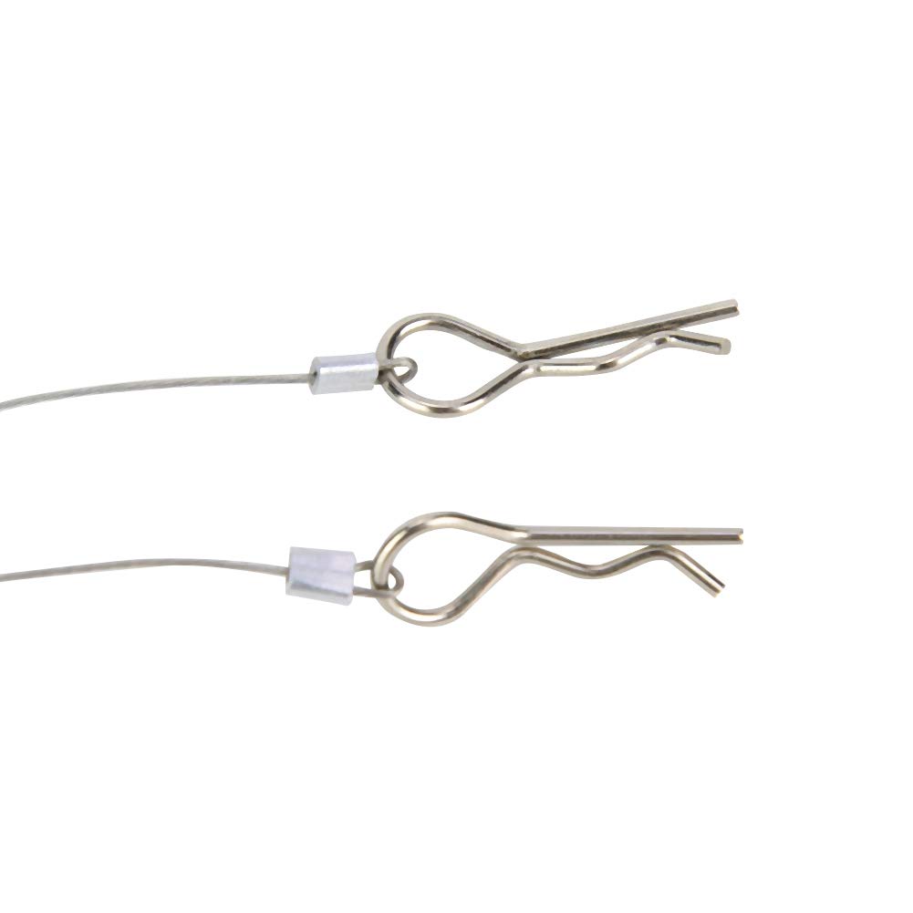 Metal Body Shell Clips for Traxxas Hsp Arram Axial Ecx 1/10 RC Car, Anti Lost Wire Pins, Easy Install, 2pcs, Fits for Traxxas Hsp Arram Axial Ecx 1/10 RC Car (Silver)