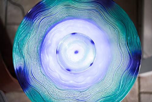 XBrand Aromatherapy Floor Mist Fountain/Aroma Diffuser w/Inline Control, 33 Inch Tall, Blue