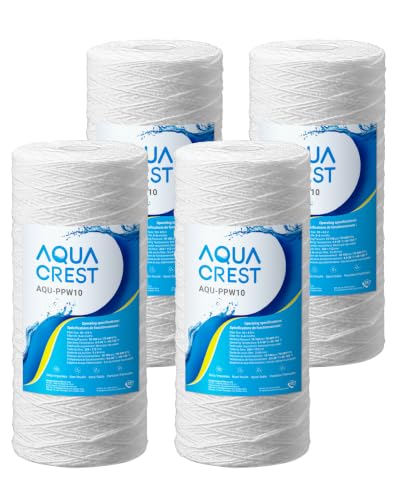Image of AQUA CREST 10 x 4.5 Whole House String Wound Sediment Filter for Well Water