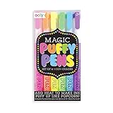 OOLY, Magic Puffy Pens, Set of 6, Magic Pens with 3D Ink, Just Add Heat and Watch Art Grow! Creative Markers for Kids and Toddlers, Fun Art Supplies for Drawing and Coloring, Kids Art Project Pen