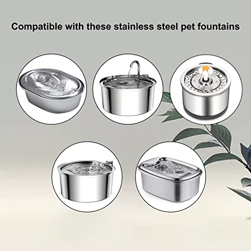 Image of Cat Water Fountain Pump for 3.2L /108oz Stainless Steel Cat Water Fountain and 67oz /2L Stainless Steel Cat Fountain, Petilog Pet Fountain Pump, Ultra Quiet Cat Fountain Pump