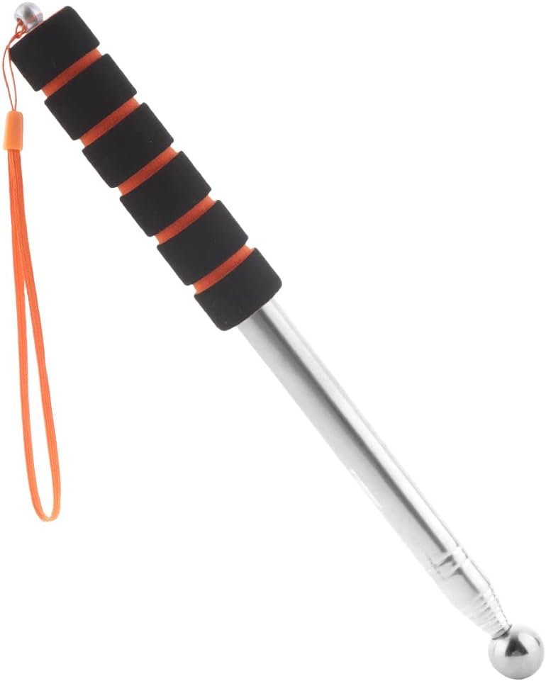 78.7 Inch Hollowing Drum Hammer Sound Detection Folding Stick, Upgraded Lengthen Telescopic Rod for House Decoration Inspection, Solid Ball Reinforcement Design Comes with Lanyard(200cm)