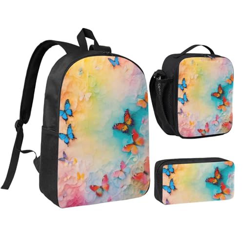 Sac à dos d'école papillon léger pour fille parfait de la classe au pique-nique