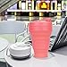 Irzaki Collapsible Coffee Cup 20oz/600ml - Reusable Silicone Cups for Traveling - Foldable Collapsible Cup with Lid - Travel Mug Camping Cup - Pocket Size