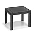 Allibert by Keter Gartentisch Victoria, graphit, quadratisch, Kunststoff, flache Rattanoptik, Grau, 59 x 59 x 43 cm