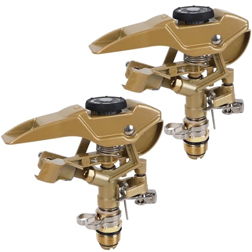 Biswing 2 Pack Impact Sprinklers, Heavy Duty Zinc Alloy Lawn