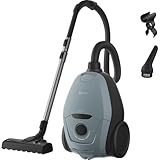 Electrolux Ultra Silencer Plus Aspirateur avec Sac EUSP 2MB4B, Silencieux 64 DB, Brosse AllFloor Auto Tous Sols, Filtration HEPA Lavable, Rayon d’Action 12 m, 3,5 L, Bleu Denim Clair