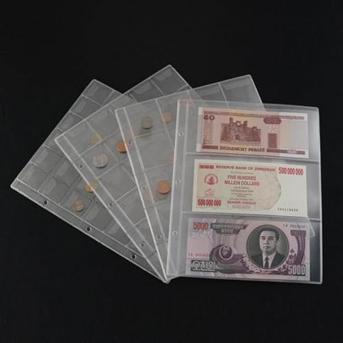 Páginas para colección de monedas 10 hojas 6x7 grid miniatura 6