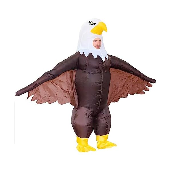 Mxosum inflatable eagle costume for adult air blow up bald eagle halloween costume happy independence day celebration costume - image 3