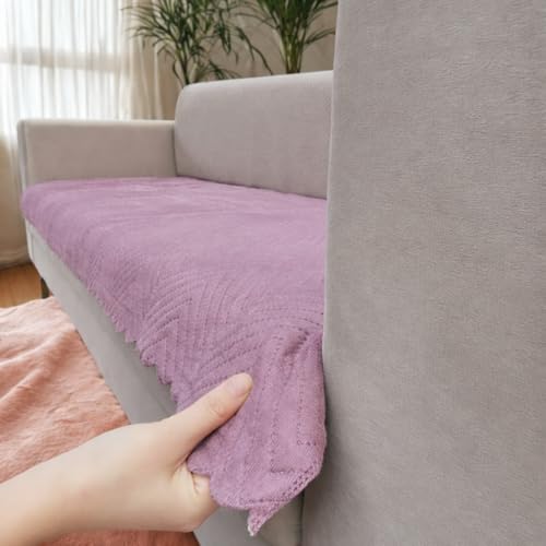 Image of Homerz Premium Velvet Sofa Cover Panel | Soft & Velvety Fabric | Rich Vibrant Colours | Sofa Protector for Living Room (Onion, 7 (3+2=2) Seater, Only Seat Cover)
