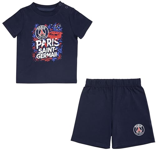 PSG Ensemble t-Shirt Short bébé garçon Collection Officielle Paris Saint Germain - 3 Mois