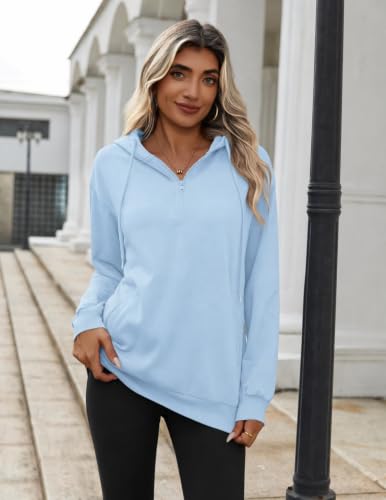 Image of Zeagoo Hoodies for Women Half Zip Up Oversized Sweatshirt Fall Clothes 2026