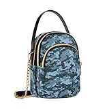 Grande capacité : 15 x 8 x 21 cm. Le sac à main pour téléphone dispose de trois poches zippées, y compris une plus petite poche pour les cartes de crédit, l'argent, les clés, les écouteurs et d'autres éléments essentiels. La grande poche peut accueillir des téléphones jusqu'à 6,8