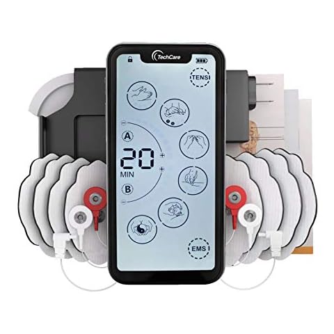 Tens Unit Muscle Stimulator 24 Massage Mode Tens EMS Machine Device Touchscreen Massager Intensity Deep Tissue Shoulder Pain Relief Sciatica Tendonitis Plantar Fasciitis Cover