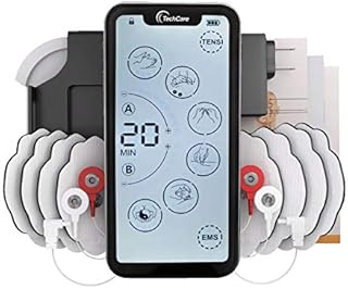 Tens Unit Muscle Stimulator 24 Massage Mode Tens EMS Machine Device Touchscreen Massager Intensity Deep Tissue Shoulder Pain Relief Sciatica Tendonitis Plantar Fasciitis